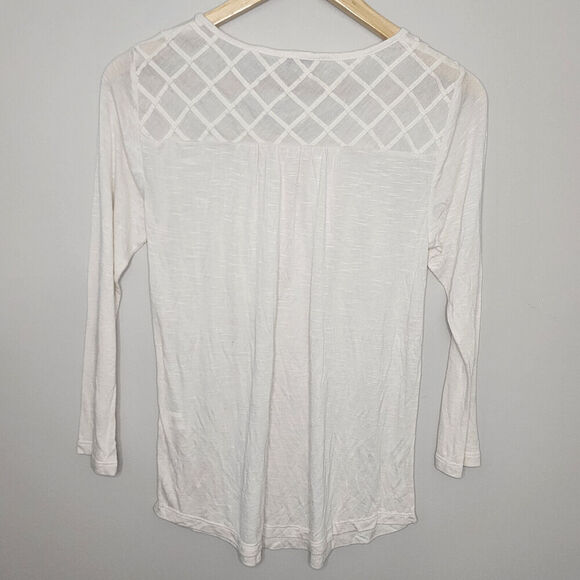 Lucky Brand Cream‎ Checkered Raised Textured Pattern Women's Size M - NWT - Picture 2 of 6
